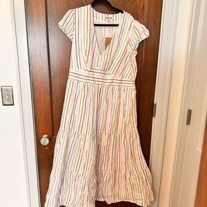 Boden Multicolor Striped Maxi Dress